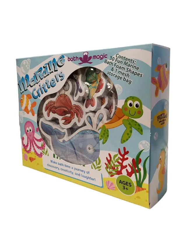 Fizzles Marine Animal Sticky Bath Critters, 30 Piece Set