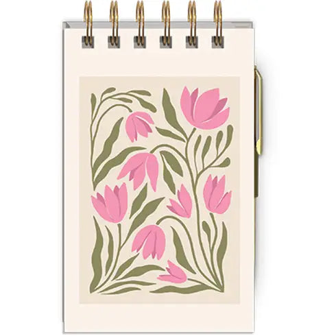 Flower Market Tulip Spiral Notepad with Pen