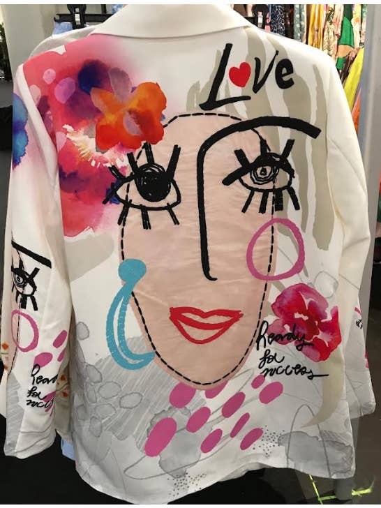 Italian Picasso Print Blazer