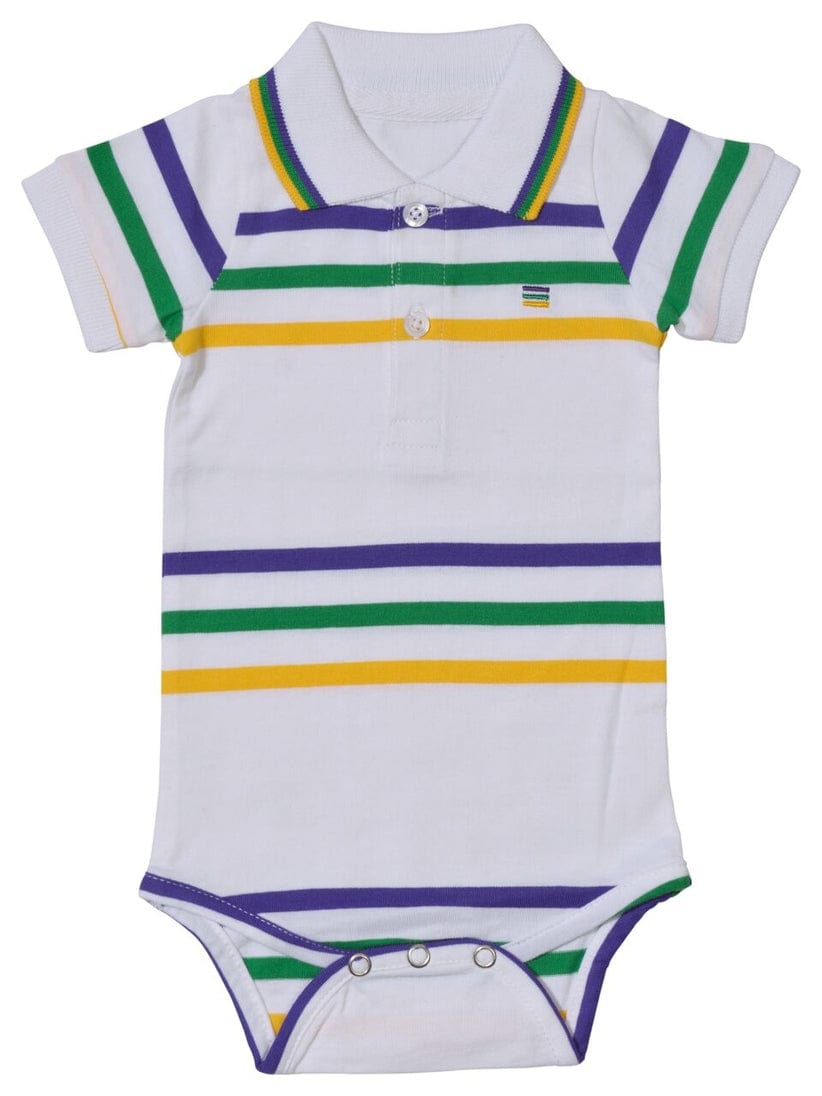 Mardi Gras Creations Mardi Gras Creations White Infinity Infant Onesie Short Sleeve - Little Miss Muffin Children & Home