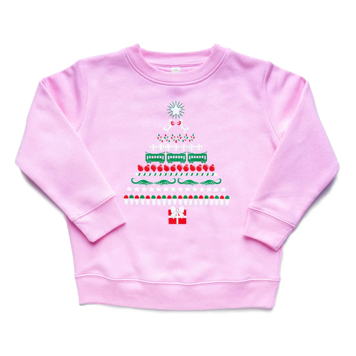 pink cajun christmas sweatshirt