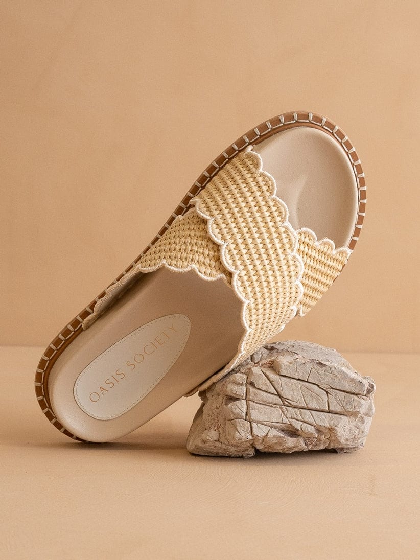 Oasis Society The Fabby Criss Cross Raffia Strap Slide - Little Miss Muffin Children & Home