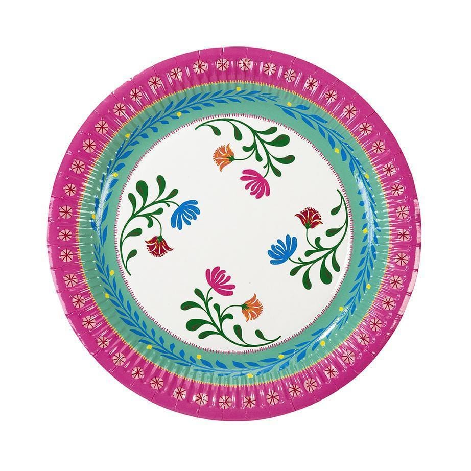 Talking Tables Talking Tables Boho Floral Paper Plates 9” Pack of 12 - Little Miss Muffin Children & Home