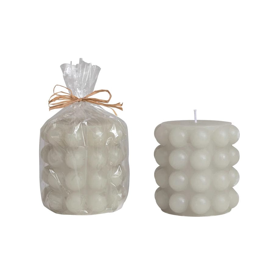 Creative Co-Op Creative Co-op Unscented Hobnail Pillar Candle - Little Miss Muffin Children & Home