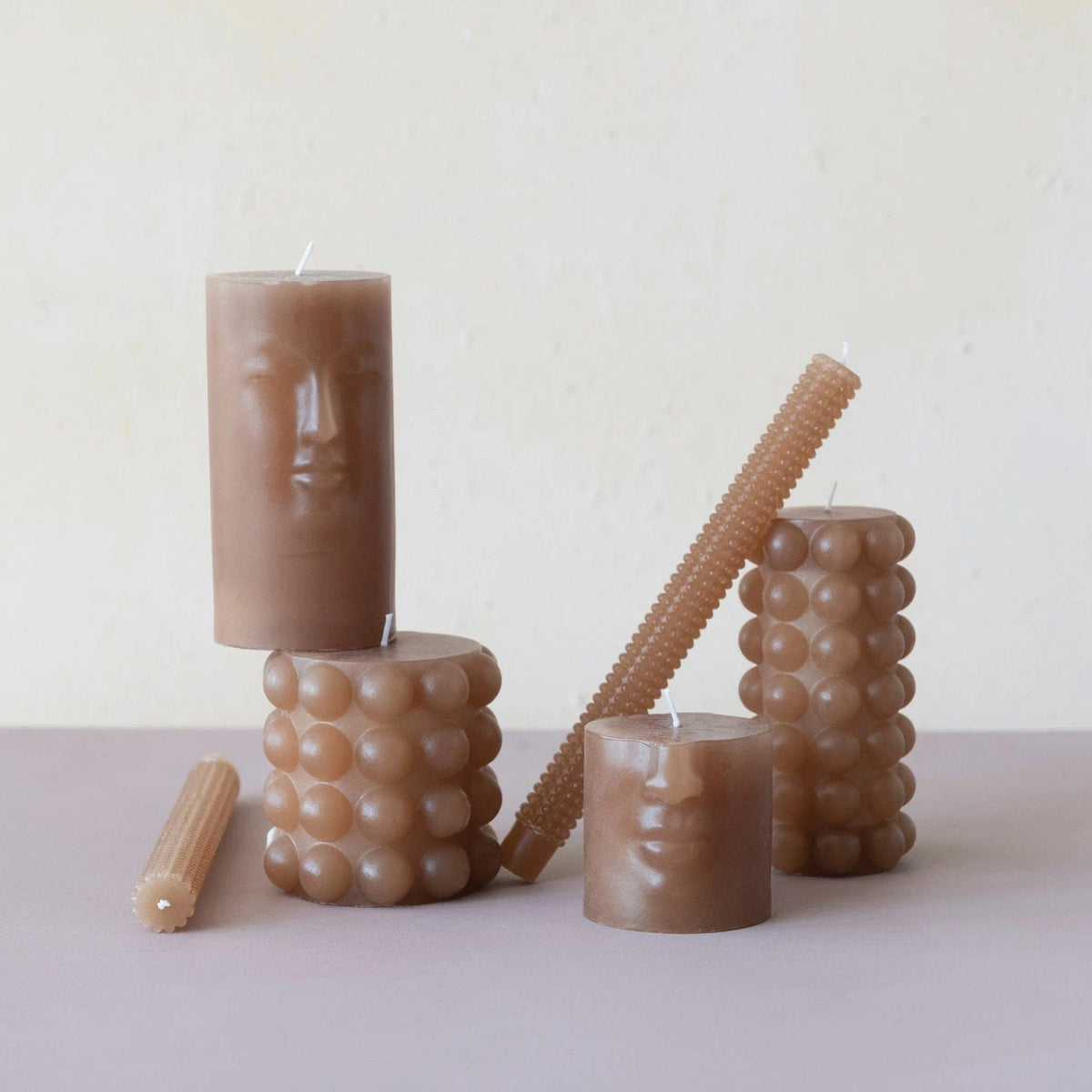 Creative Co-Op Creative Co-op Unscented Hobnail Pillar Candle - Little Miss Muffin Children & Home