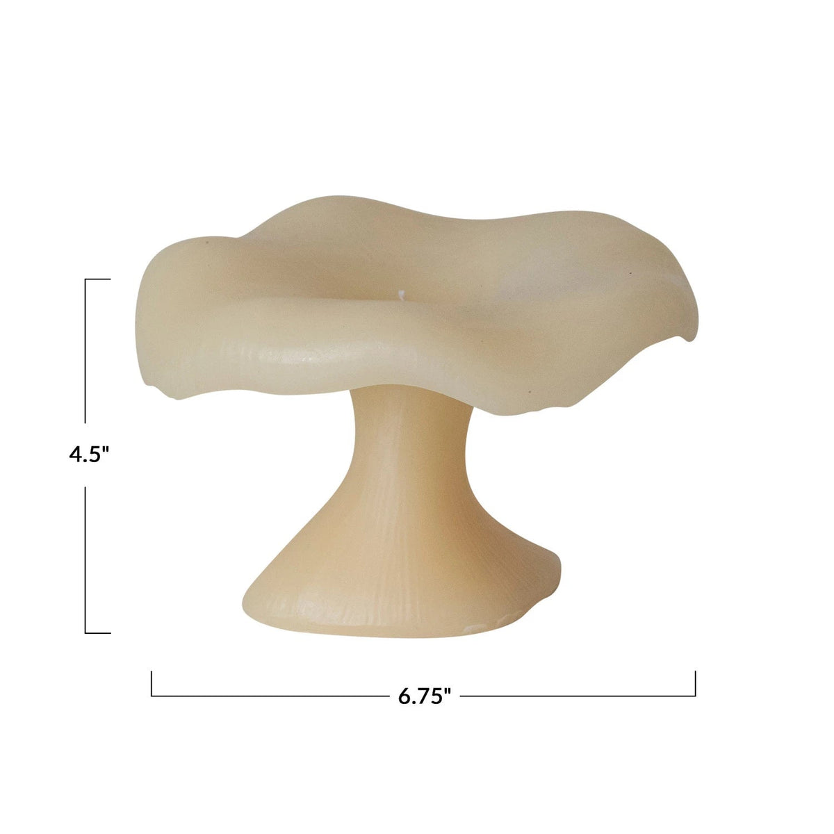 Creative Co-Op Creative Co-op Unscented Mushroom Shaped Candle in Cream - Little Miss Muffin Children & Home