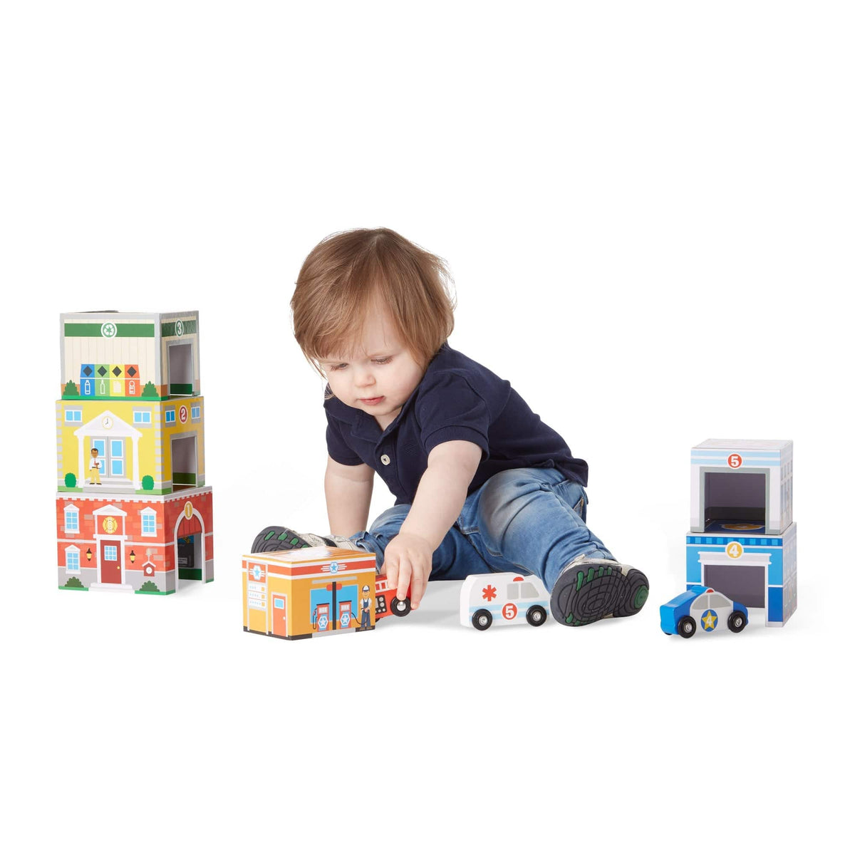 Melissa & Doug Melissa & Doug Nesting & Sorting Buildings & Vehicles - Little Miss Muffin Children & Home