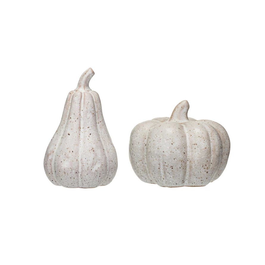Creative Co-op Creative Co-op Stoneware Pumpkin, Reactive Glaze, 2 Styles - Little Miss Muffin Children & Home