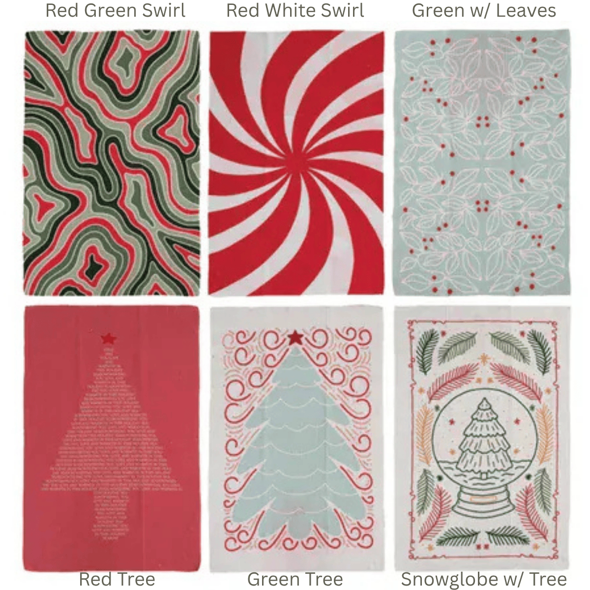 christmas tea towels