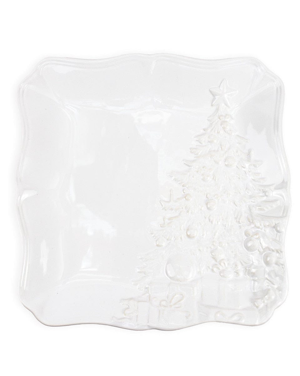 square christmas tree platter
