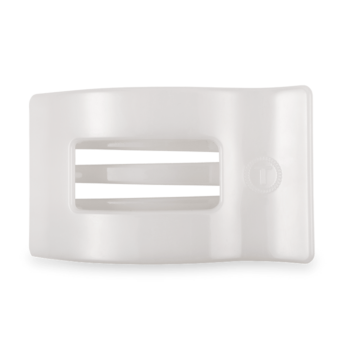 Teleties Rectangle Flat Hair Clip, Coconut White - Little Miss Muffin Children & Home