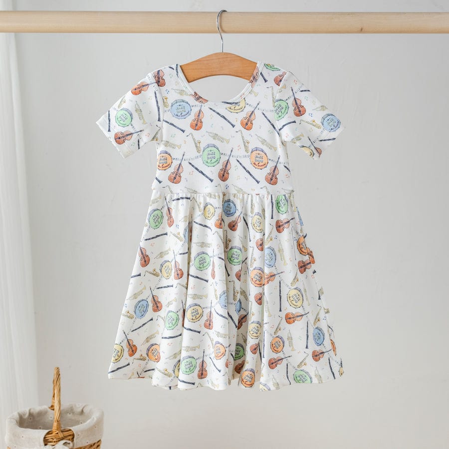 Nola Tawk Nola Tawk Jazz Festin' Organic Cotton Twirl Dress - Little Miss Muffin Children & Home