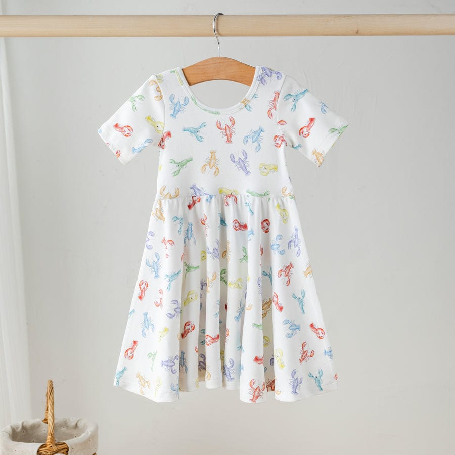Nola Tawk Nola Tawk Colorful Claws Organic Cotton Twirl Dress - Little Miss Muffin Children & Home