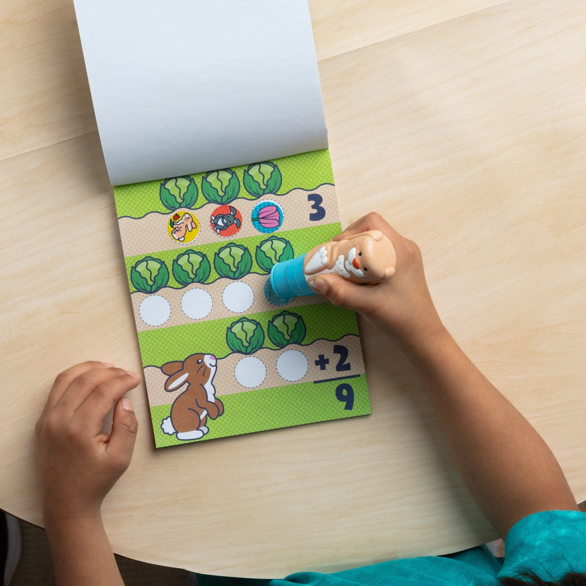 Melissa & Doug Melissa & Doug Sticker WOW! Activity Pad & Sticker Stamper - Bunny - Little Miss Muffin Children & Home