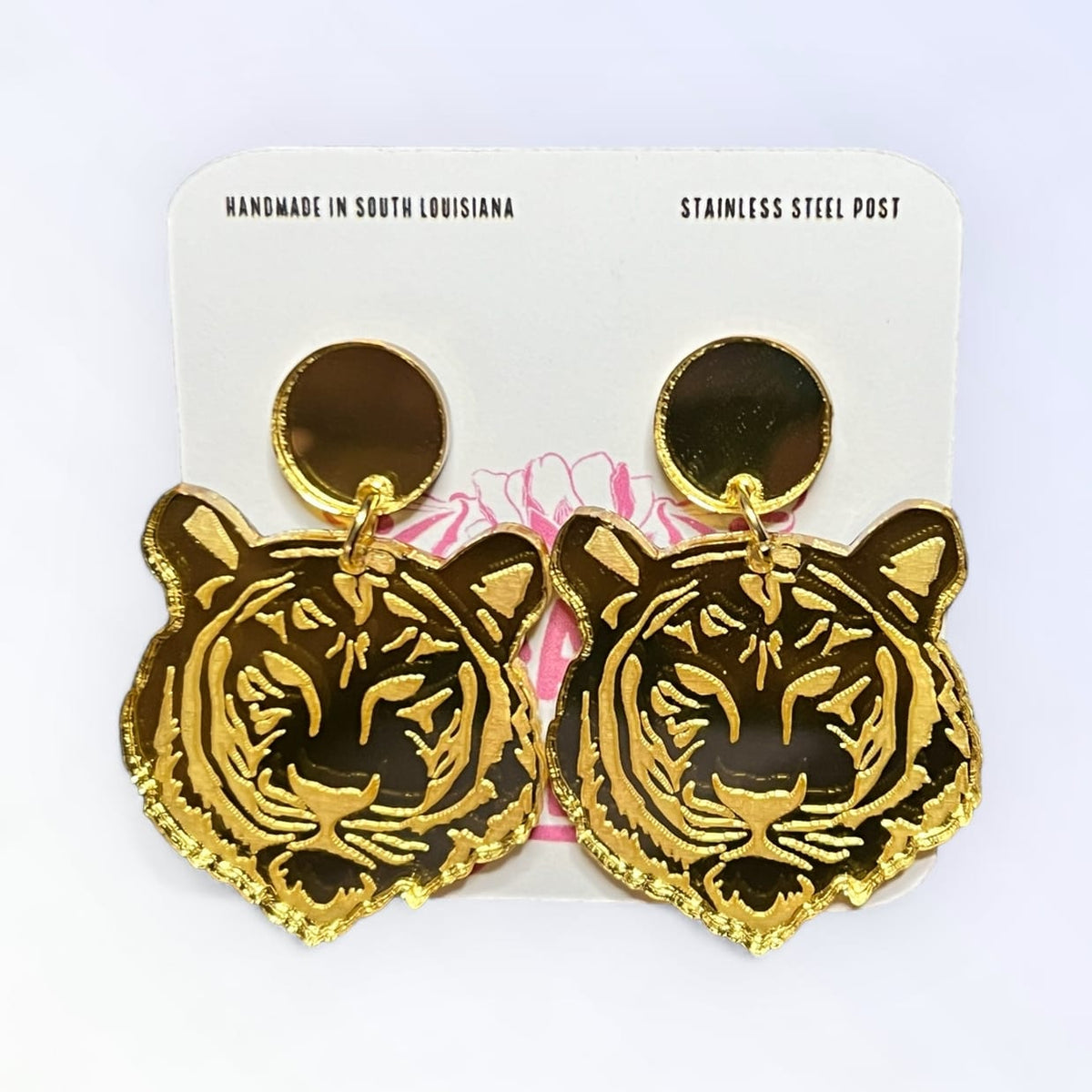 Geaux Magnolia Gold Tiger Dangle Earrings – LSU Game Day