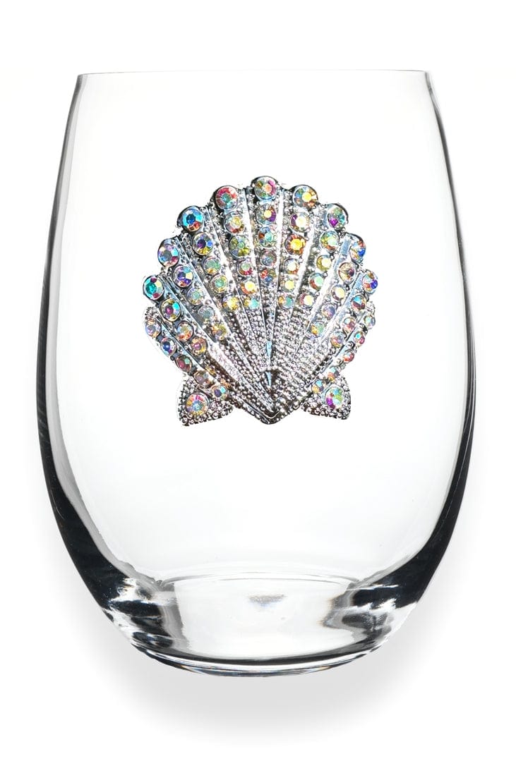 The Queens' Jewels® Seashell Jeweled Stemless Wine Glass - Little Miss Muffin Children & Home