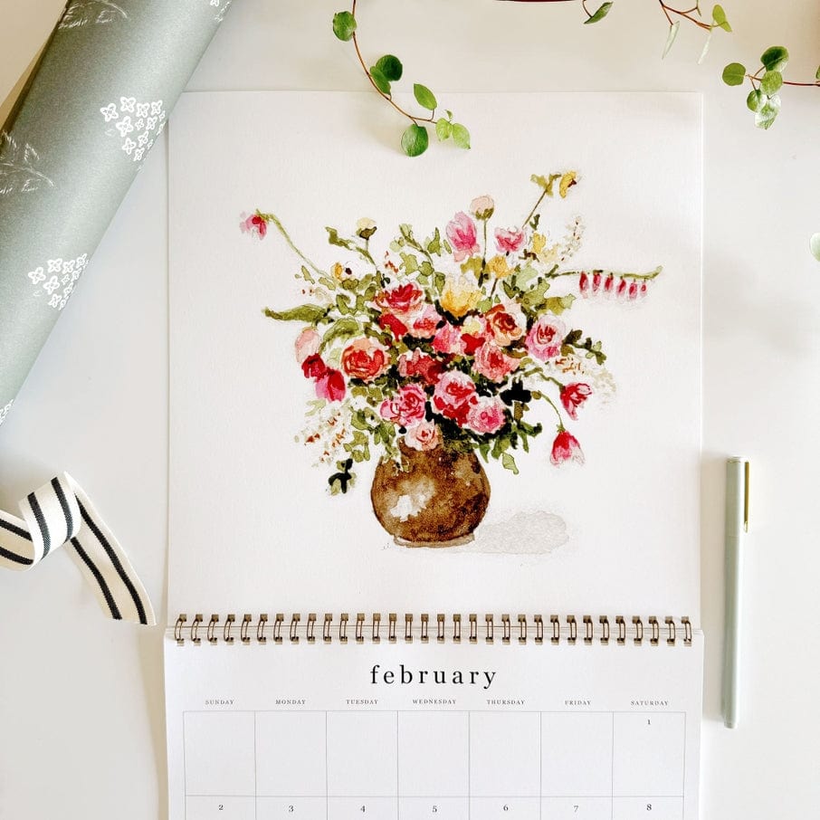 Emily Lex Studio Emily Lex Studio 2025 Watercolor Bouquets Calendar - Little Miss Muffin Children & Home
