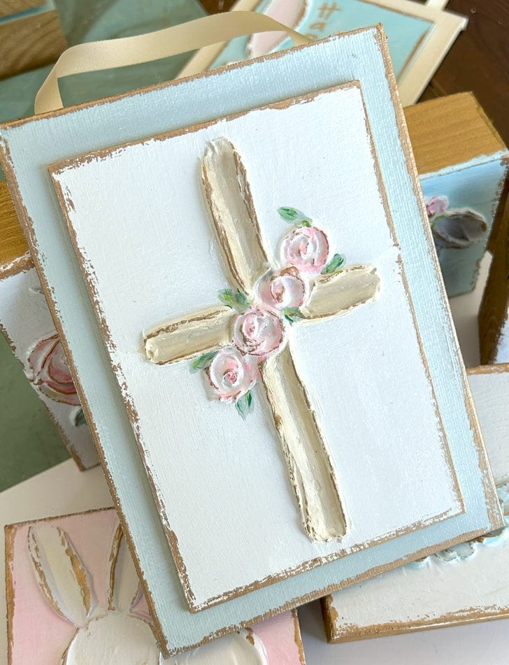 Cross with Roses Pane