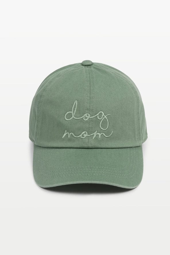 David and Young Dog Mom Embroidered Baseball Cap in Sage - Little Miss Muffin Children & Home