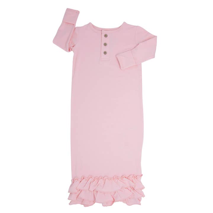 Sweet Bamboo Perfect Pink Ruffle Gown - Little Miss Muffin Children & Home