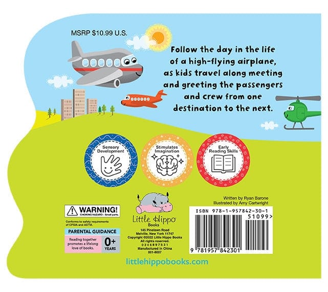 Little Hippo Books Amazing Airplane - Touch and Feel Board Book - Sensory Board Book - Little Miss Muffin Children & Home