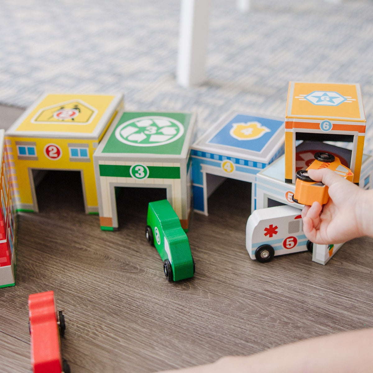 Melissa & Doug Melissa & Doug Nesting & Sorting Buildings & Vehicles - Little Miss Muffin Children & Home
