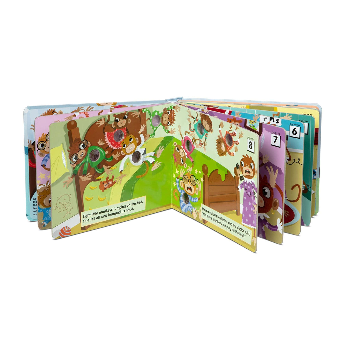 Melissa & Doug Melissa & Doug Poke A Dot 10 Little Monkeys Book - Little Miss Muffin Children & Home