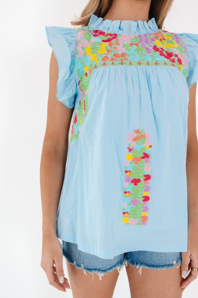 J.Marie Collections J.Marie The Posie Ruffle Neck Top - Little Miss Muffin Children & Home