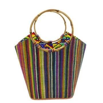 Shebobo Turquoise & Seafoam Monterey Two Tone Straw Tote Bag main image 1