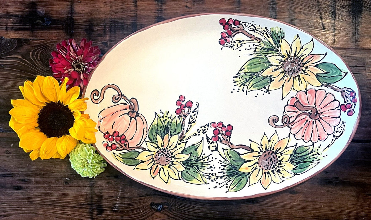 Magnolia Creative Co Magnolia Creative Co Fall Pumpkins Oval Platter - Little Miss Muffin Children & Home