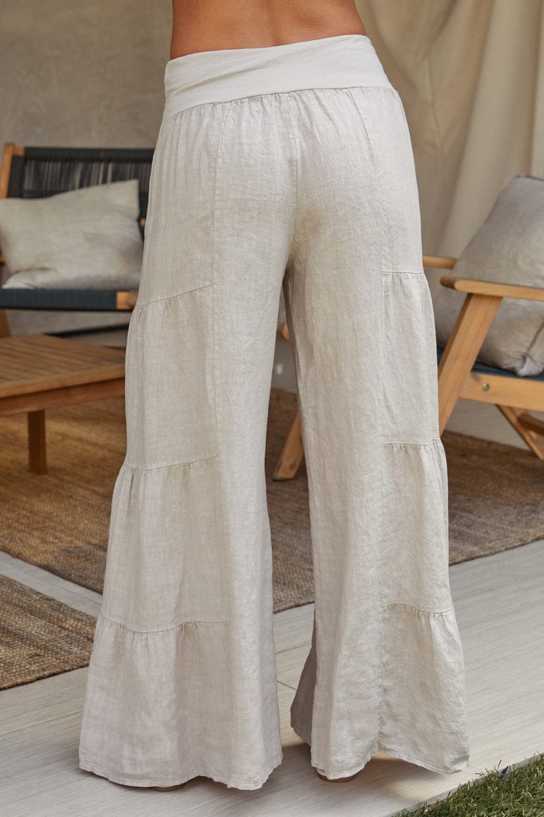 Milio Milano Milio Milano Linen Tiered Palazzo Pants - Little Miss Muffin Children & Home