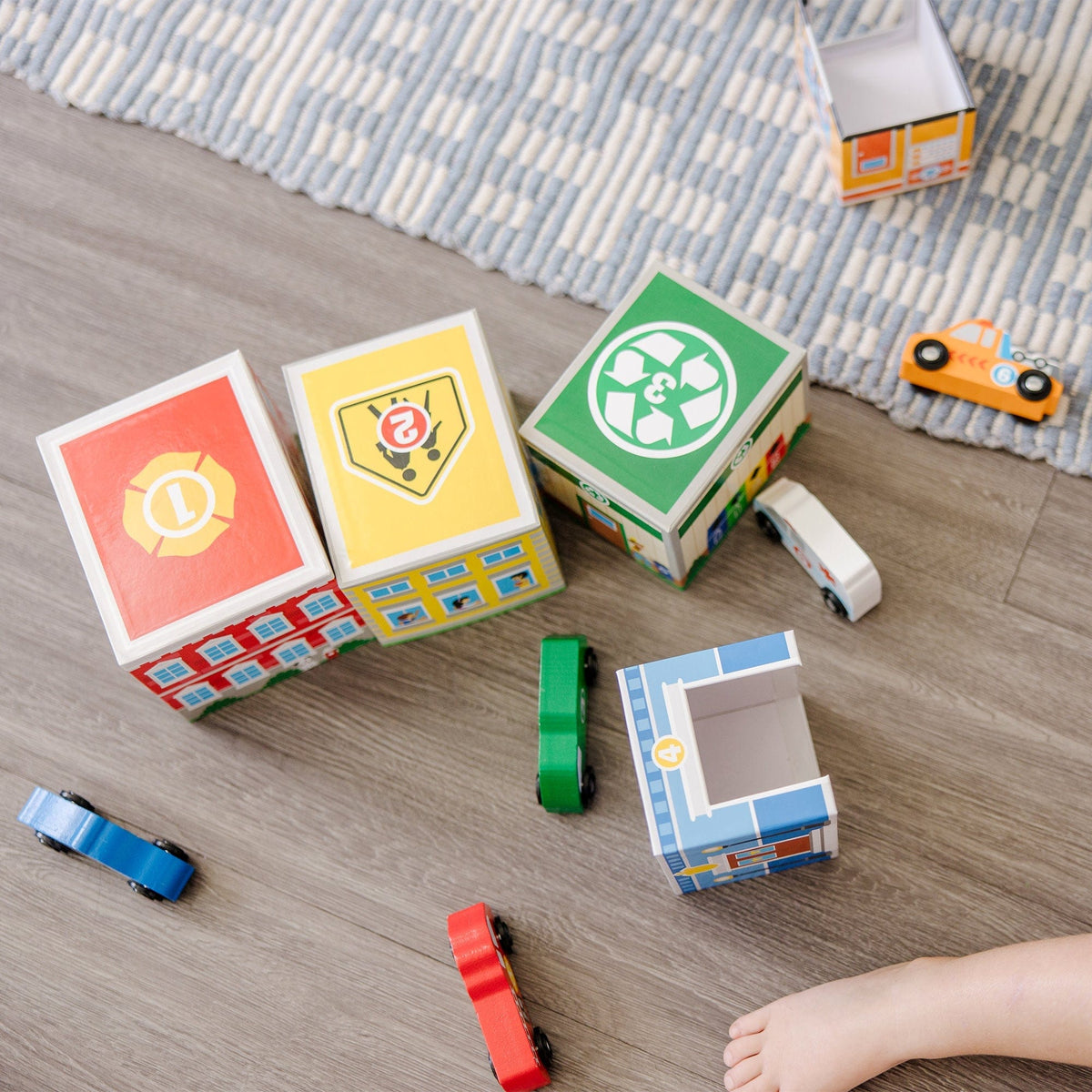 Melissa & Doug Melissa & Doug Nesting & Sorting Buildings & Vehicles - Little Miss Muffin Children & Home
