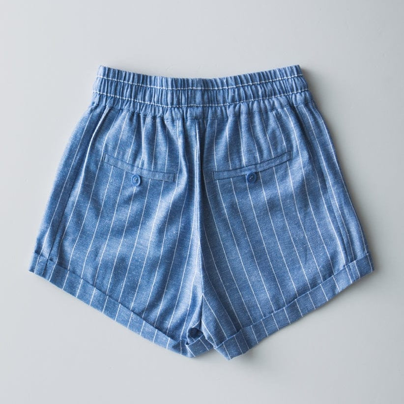 Urban Daizy Relaxed Fit Striped Linen Blend Shorts - Little Miss Muffin Children & Home