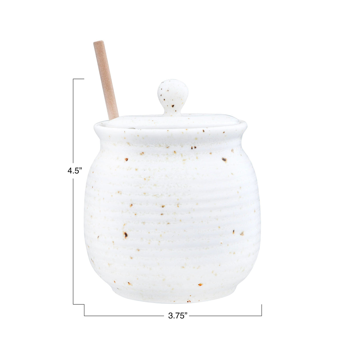 Creative Co-Op Creative Co-op Honey Jar with Honey Dipper & Lid - Little Miss Muffin Children & Home