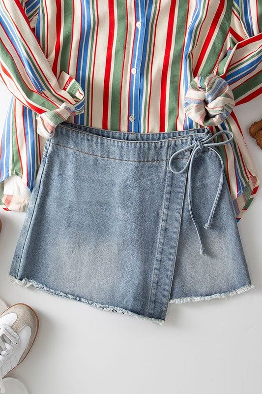 Urban Daizy Urban Daizy Denim Wrap Skort - Little Miss Muffin Children & Home
