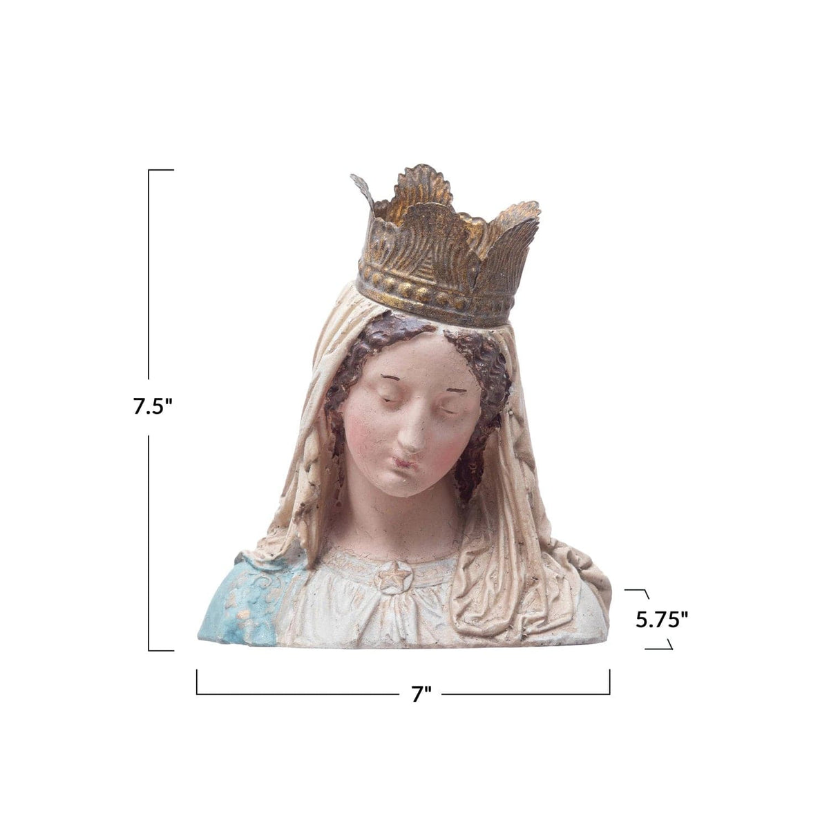 Creative Co-op Creative Co-op Magnesia Reproduction Virgin Mary Bust - Little Miss Muffin Children & Home