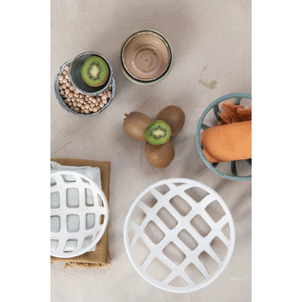 Creative Co-Op Creative Co-op Handmade Stoneware Basket Bowls - Little Miss Muffin Children & Home