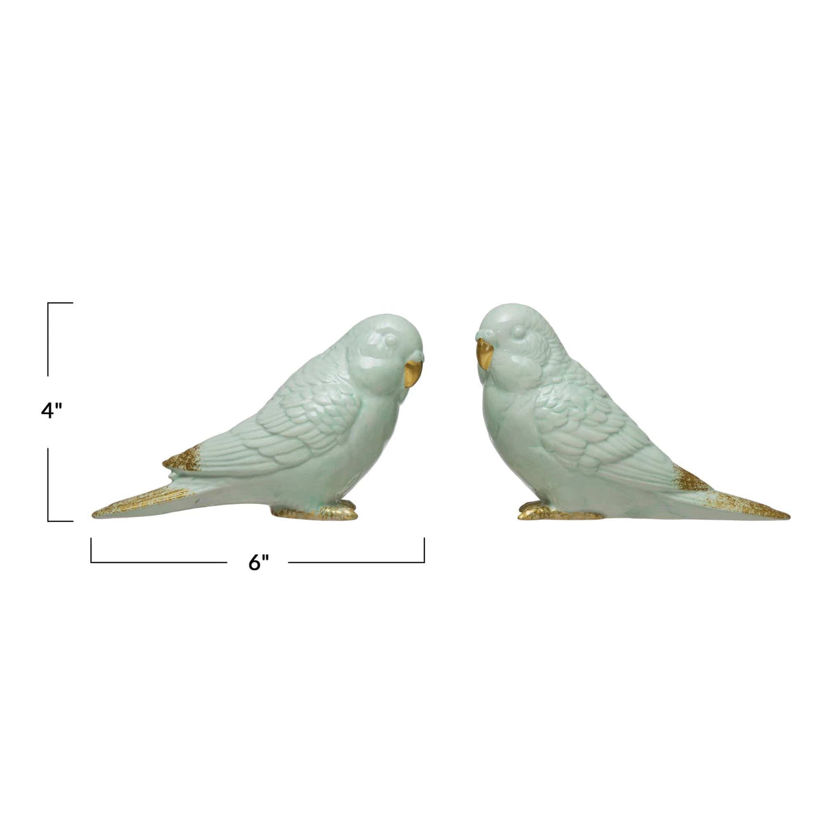 Creative Co-Op Creative Co-op Ceramic Parakeet - Little Miss Muffin Children & Home