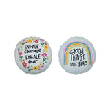 Creative Co-Op Creative Co-op 16" Round Printed & Embroidered Pillow - Little Miss Muffin Children & Home
