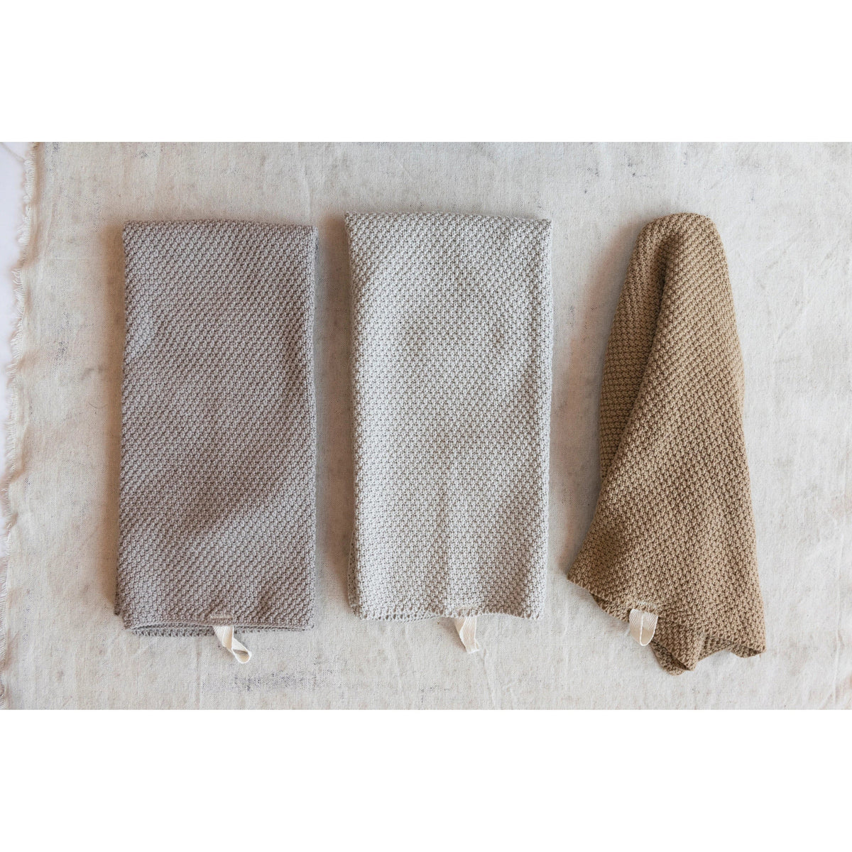 Creative Co-Op Creative Co-op Cotton Knit Tea Towels - Little Miss Muffin Children & Home
