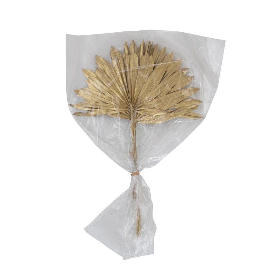 Creative Co-op Creative Co-op 18" Dried Natural Sun Cut Palm Bundle of 3, Gold Finish - Little Miss Muffin Children & Home