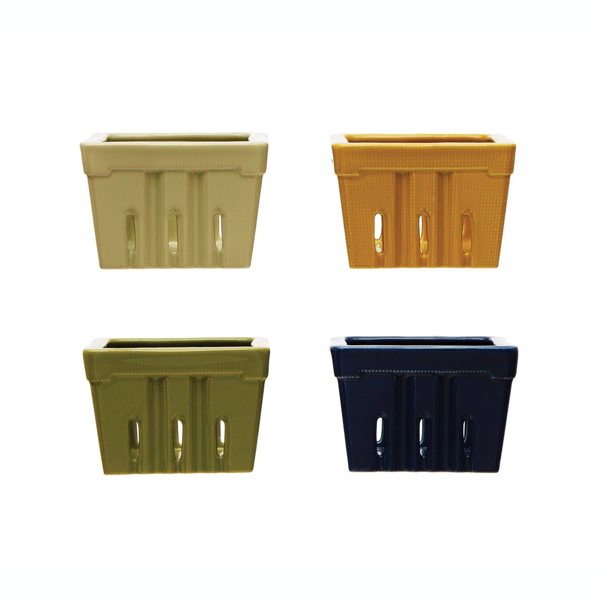 Creative Co-Op Creative Co-op Textured Stoneware Berry Basket - Little Miss Muffin Children & Home