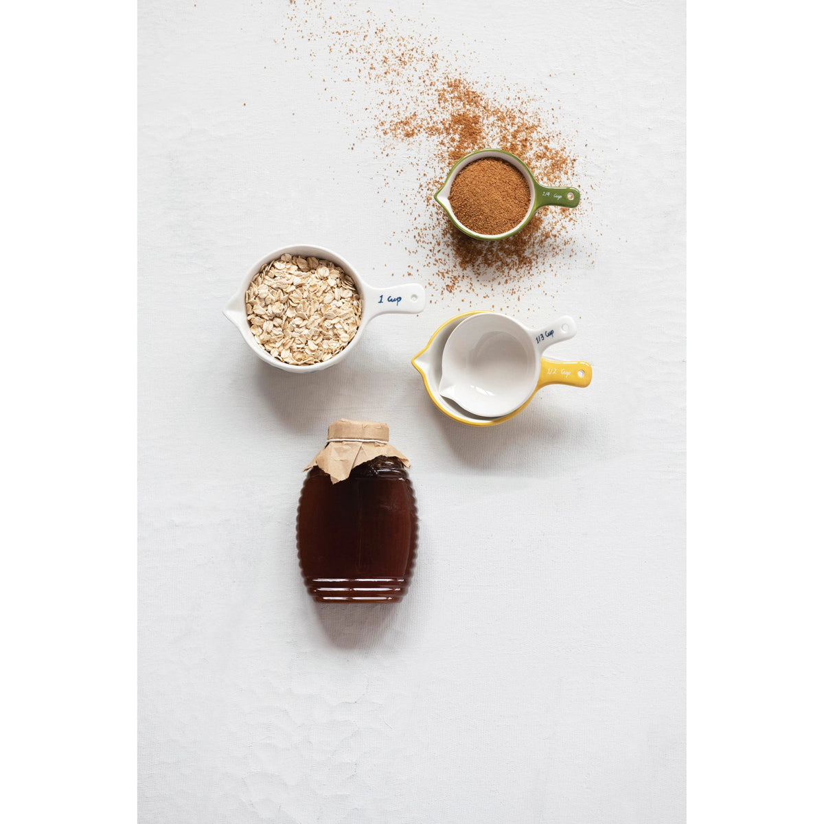 Creative Co-Op Creative Co-op Hand-painted Stoneware Measuring Cups - Little Miss Muffin Children & Home