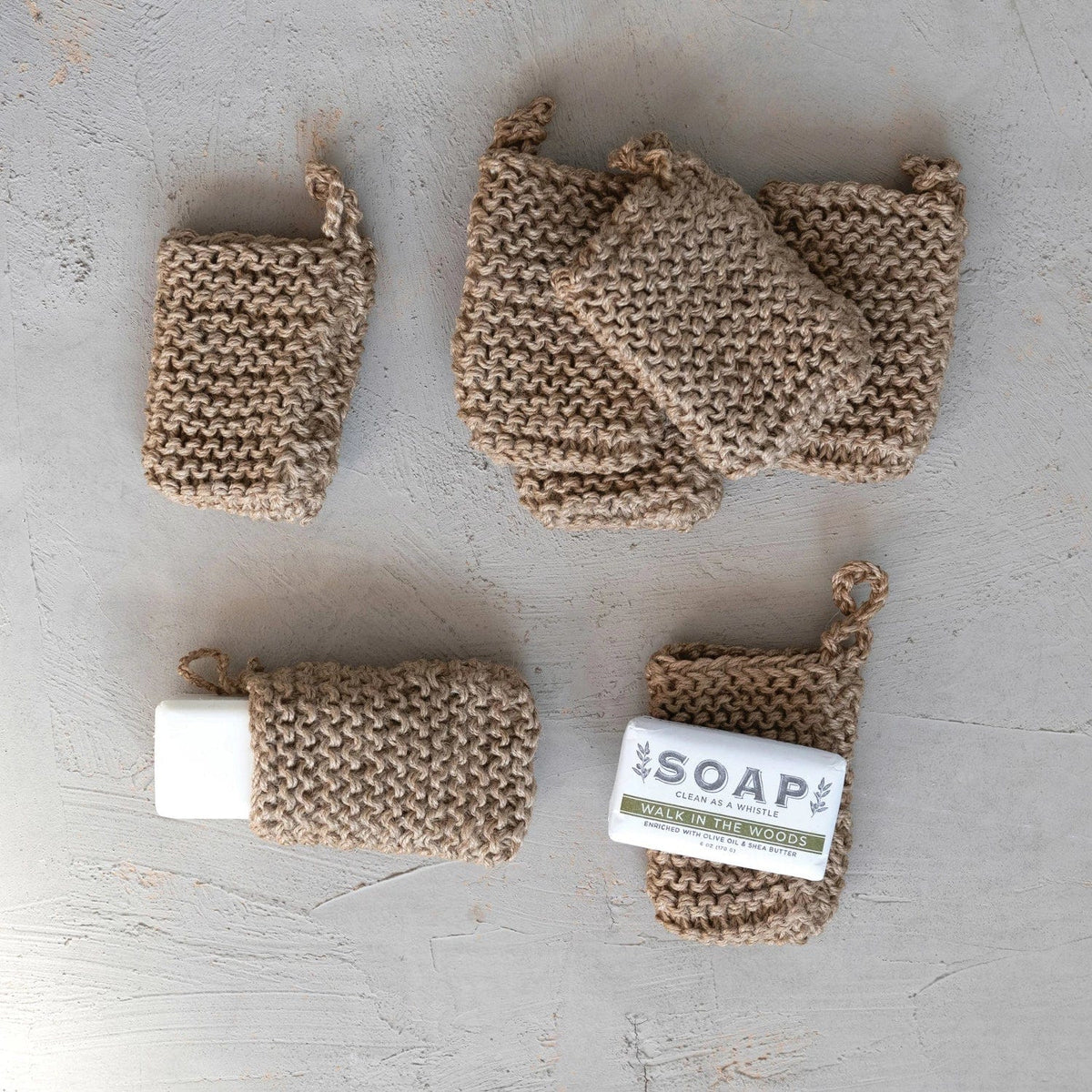Creative Co-Op Creative Co-op Jute Crocheted Body Scrubber Soap Holder - Little Miss Muffin Children & Home