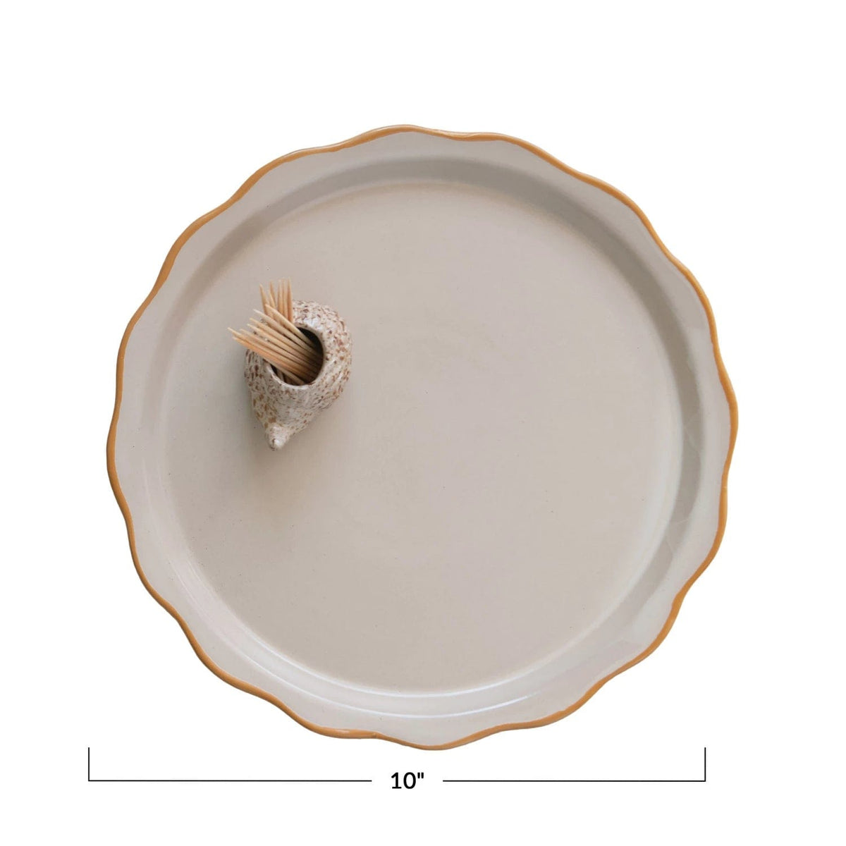 Creative Co-Op Creative Co-op Stoneware Plate with Hedgehog Toothpick Holder - Little Miss Muffin Children & Home