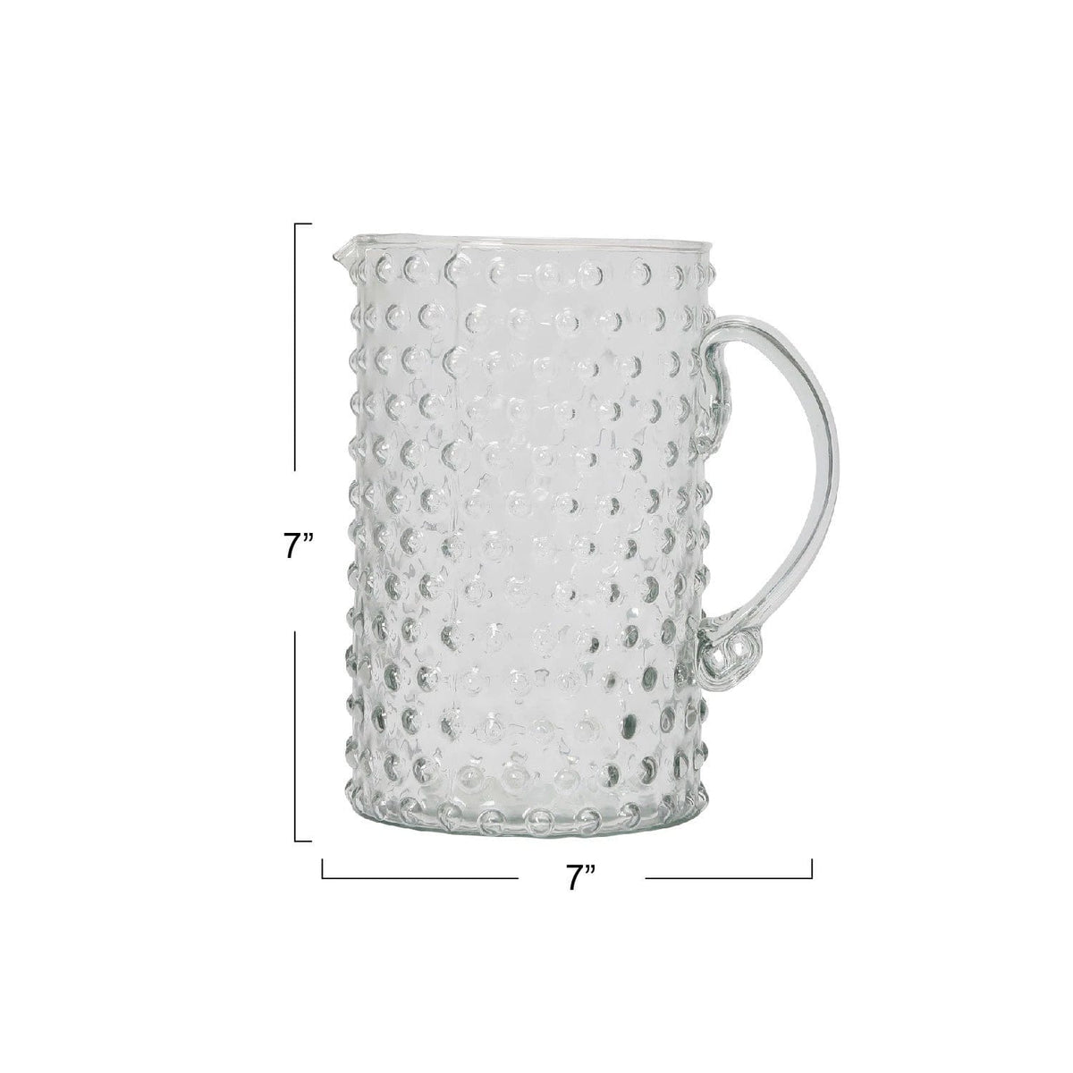 Creative Co-op Creative Co-op Hand-Blown Glass Hobnail Pitcher - Little Miss Muffin Children & Home