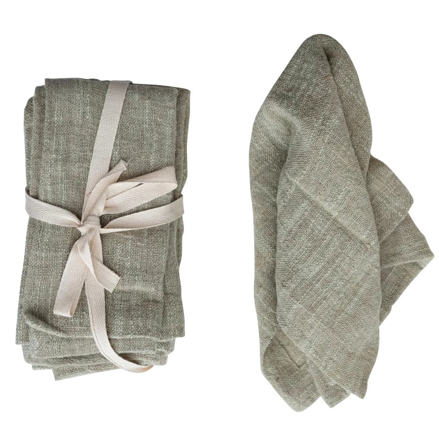 Creative Co-Op Creative Co-op Woven Cotton & Linen Slub Napkins Set of 4 - Little Miss Muffin Children & Home