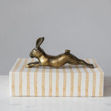 Creative Co-Op Creative Co-op Cast Aluminum Rabbit, Antique Brass Finish - Little Miss Muffin Children & Home