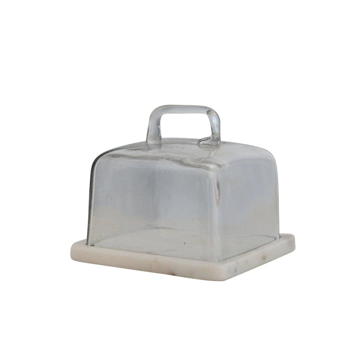 Creative Co-Op Creative Co-op Glass Cloche with White Marble Base & Handle - Little Miss Muffin Children & Home