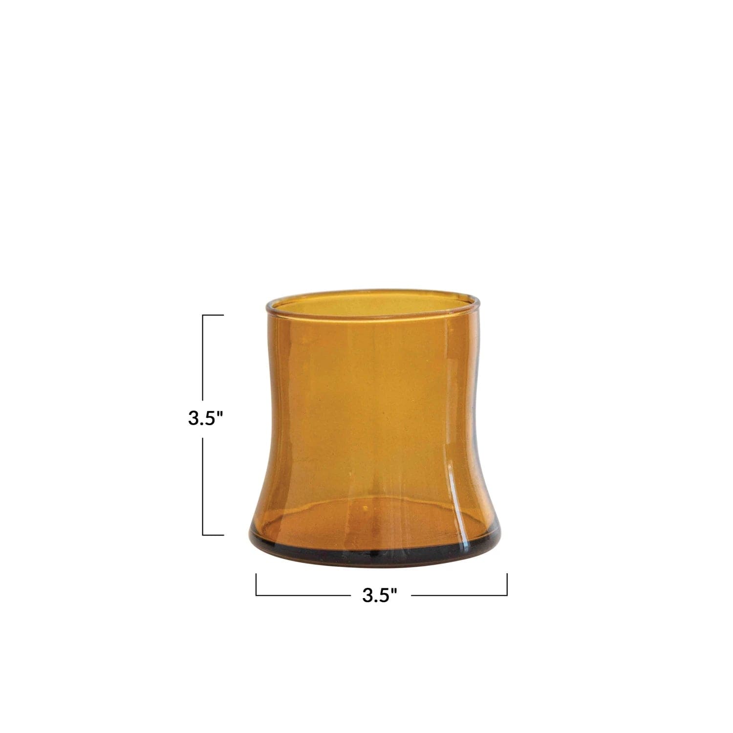 Creative Co-op 10oz Drinking Glass, Amber Color